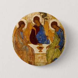 Rublev Trinity at the Table 6 Cm Round Badge
