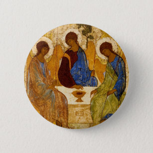 Rublev Trinity at the Table 6 Cm Round Badge