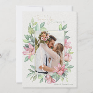 Rubrum Lilies Photo Thank You Card
