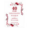 Ruby 40th Elegant Wedding Anniversary Welcome Sign