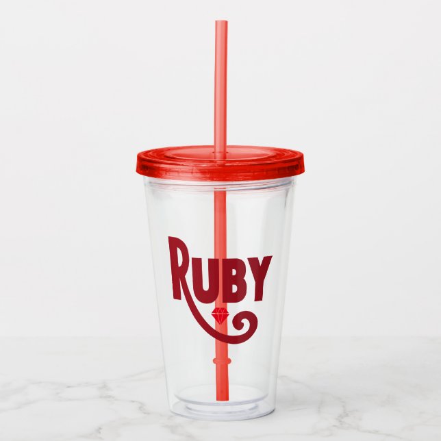Ruby Acrylic Tumbler (Front)