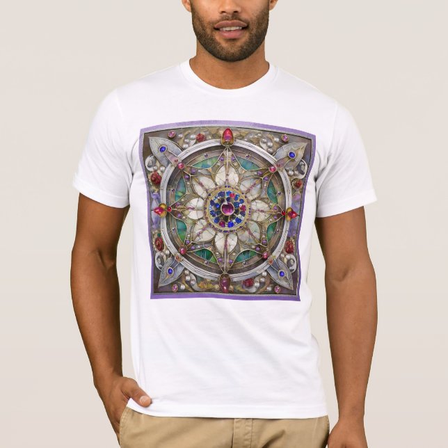 Ruby, Amethyst, Sapphire and, Pearl Mandala T-Shirt (Front)
