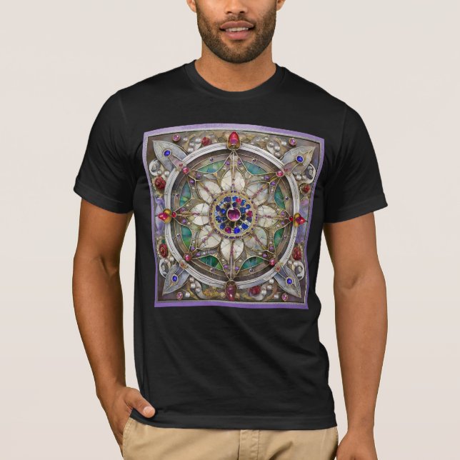 Ruby, Amethyst, Sapphire and, Pearl Mandala T-Shirt (Front)