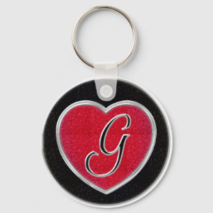 Ruby and Onyx Keychain