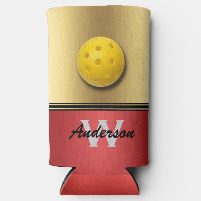 Ruby and Red colours with Monogram & Name Cooler (Front)