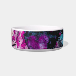 Ruby and Sapphire Crystal Geode Abstract Bowl