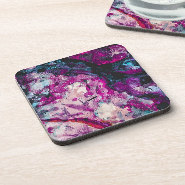 Ruby and Sapphire Crystal Geode Abstract Coaster (Left Side)