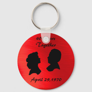 RUBY ANNIVERSARY-KEYCHAIN KEY RING
