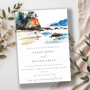 Ruby Beach Olympic National Park Couples Shower Invitation