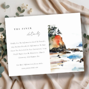 Ruby Beach Olympic National Park Wedding Details Enclosure Card