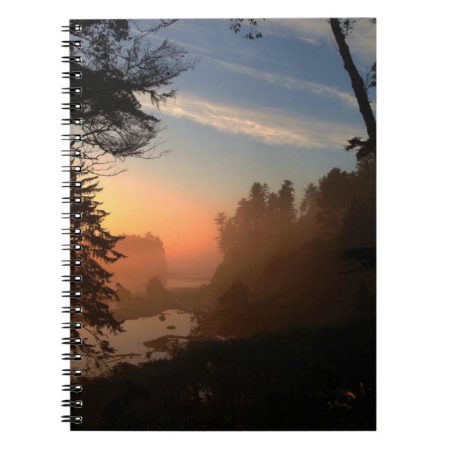 Ruby Beach Through Trees Notebook (Front)