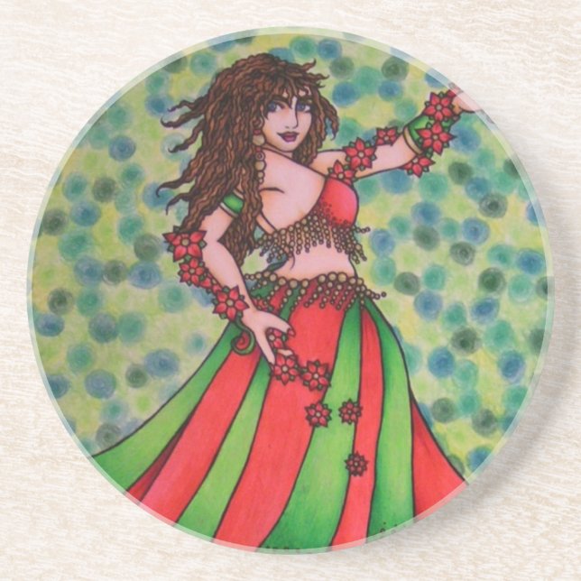 Ruby Belly Dancer Coaster (Front)