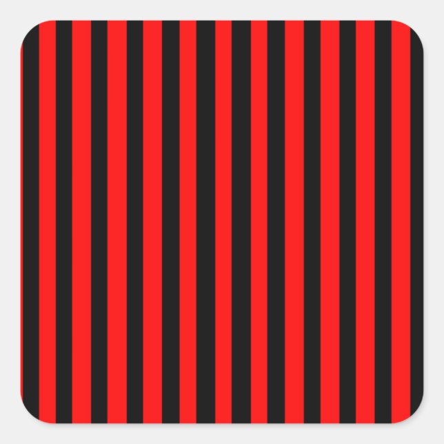 Ruby Black Square Sticker (Front)