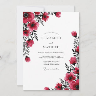 Ruby Bold Winter Wedding Invitation
