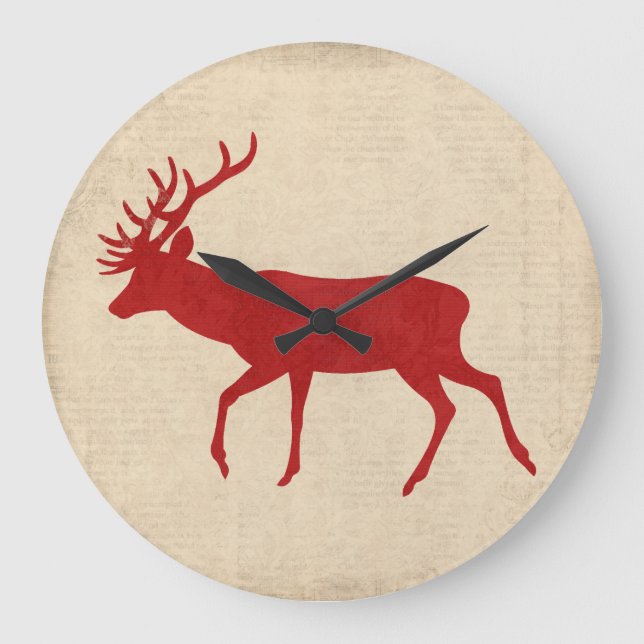 Ruby Buck Silhouette Clock (Front)