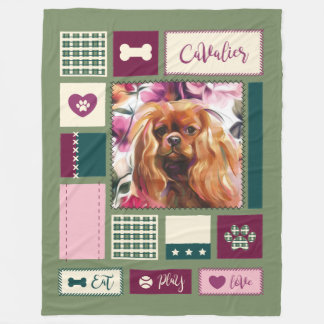 Ruby Cavalier blanket | LARGE | green pink