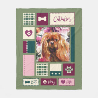 Ruby Cavalier blanket | medium | green pink