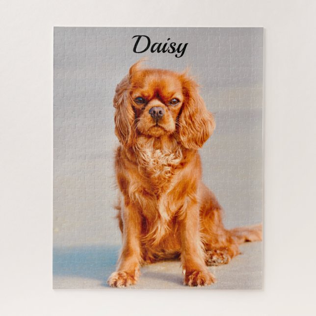 Ruby Cavalier King Charles Spaniel Dog Jigsaw Puzzle (Vertical)