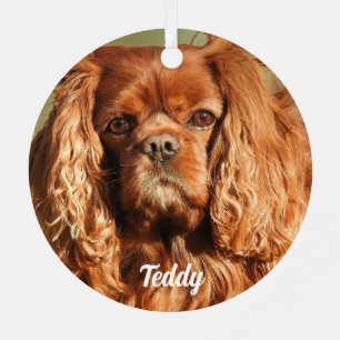 Ruby Cavalier King Charles Spaniel Dog Metal Tree Decoration