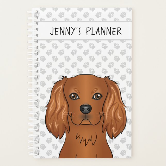 Ruby Cavalier King Charles Spaniel Dog & Title Planner (Front)