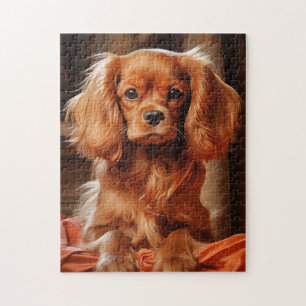 Ruby Cavalier King Charles Spaniel Jigsaw Puzzle