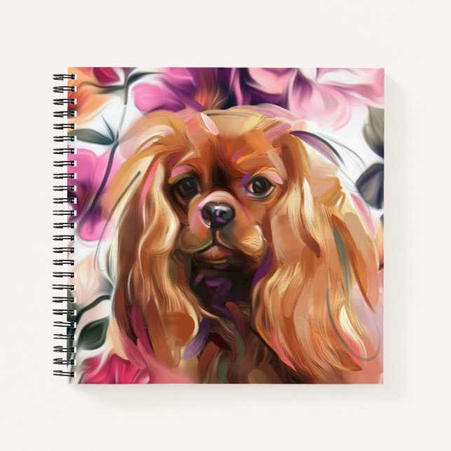 Ruby Cavalier king charles spaniel Notebook (Front)