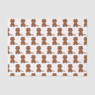 Ruby Cavalier King Charles Spaniel Pattern Tissue Paper