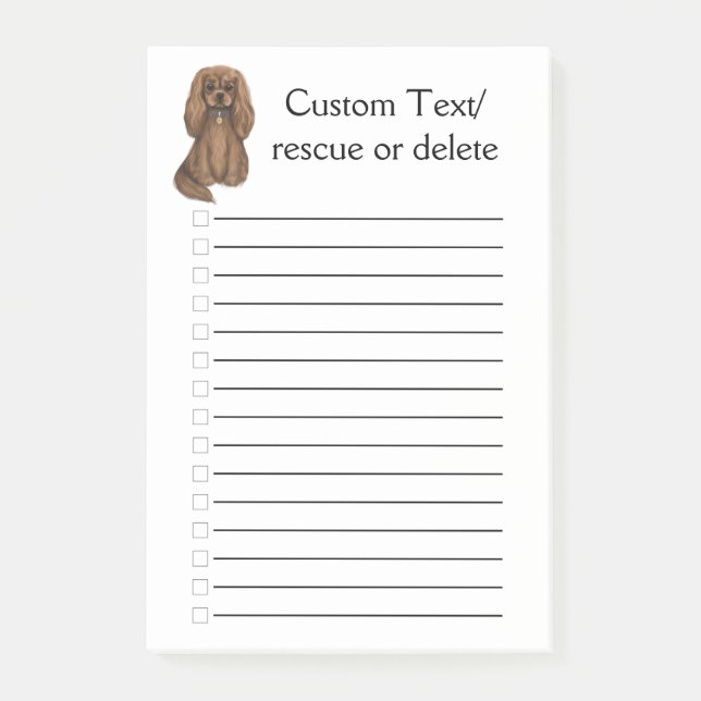 Ruby Cavalier King Charles Spaniel  Post-it Notes (Front)