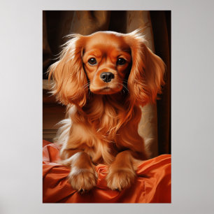 Ruby Cavalier King Charles Spaniel Poster