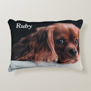 Ruby Cavalier King Charles Spaniel Puppy Dog Decorative Cushion