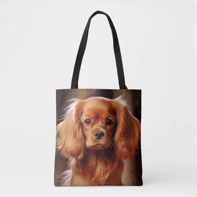 Ruby Cavalier King Charles Spaniel Tote Bag (Front)