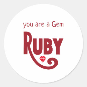 Ruby Classic Round Sticker