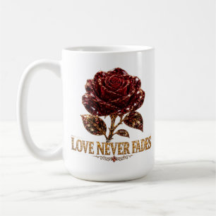 Ruby Crystal Rose – Love Never Fades Coffee Mug