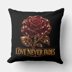 Ruby Crystal Rose – Love Never Fades Cushion