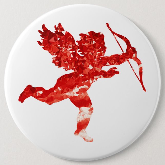 RUBY CUPID 6 CM ROUND BADGE (Front)