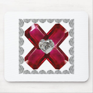 Ruby Diamond Art, Red Mouse Pad