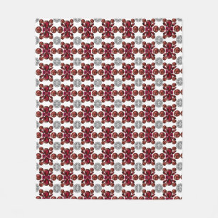 Ruby & Diamond Gemstone Art Red Fleece Blanket