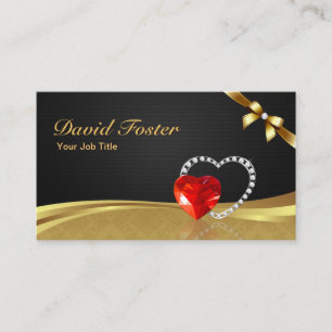 Ruby Diamond Gold Jeweller Jewellery Jewellery Business Card