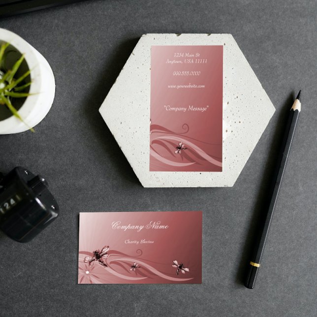 Ruby Dragonflies Business Card (Ruby Dragonflies Business Card)