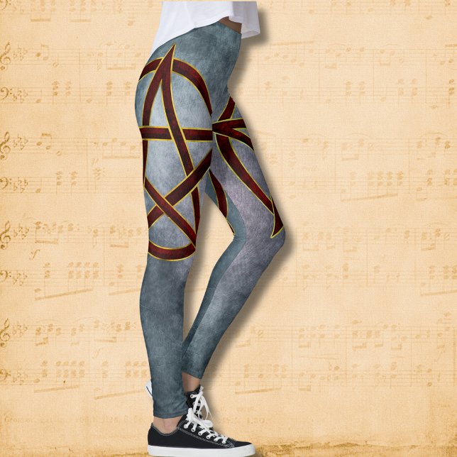 Ruby Enchantment: Pentagram Elegance Leggings (Creator Uploaded)