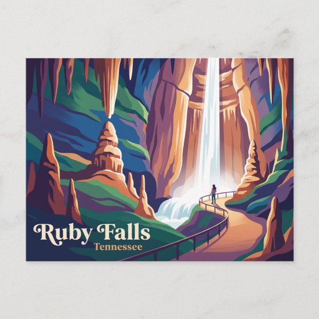 Ruby Falls Tennessee Postcard (Front)
