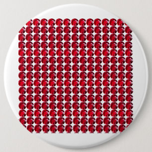 Ruby Gemstone Art, Red 6 Cm Round Badge