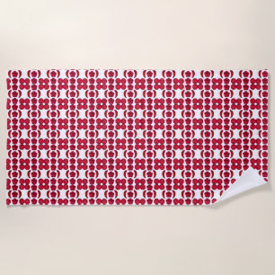 Ruby Gemstone Art, Red  Beach Towel