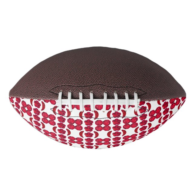 Ruby Gemstone Art, Red Football (Front)
