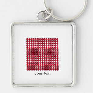 Ruby Gemstone Art, Red Key Ring