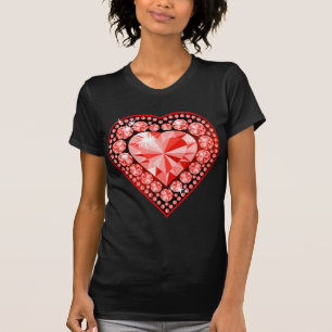 Ruby Gemstone Heart T-Shirt