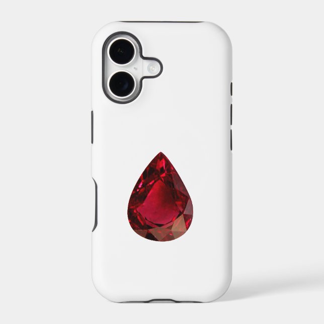 Ruby Gemstone Pear shape (Back)