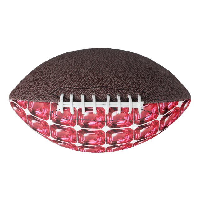 Ruby Gemstone Pink Football (Front)