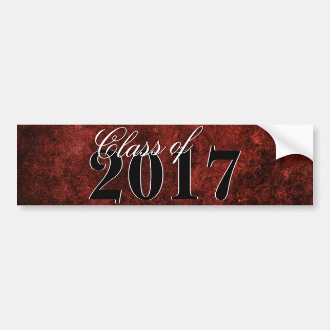 Ruby Grad | Red Garnet Crimson Scarlet Party Theme Bumper Sticker (Front)
