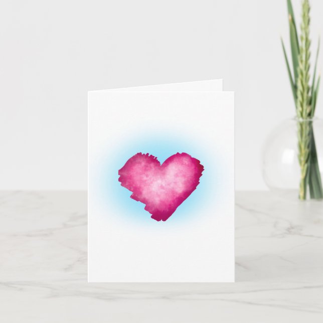 Ruby Heart Thank You Card (Front)